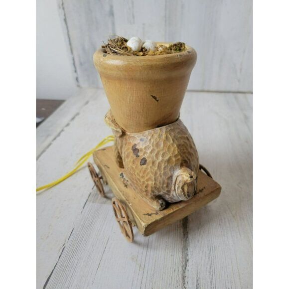 Easter Bunny cart unique spring decor - Picture 5 of 7